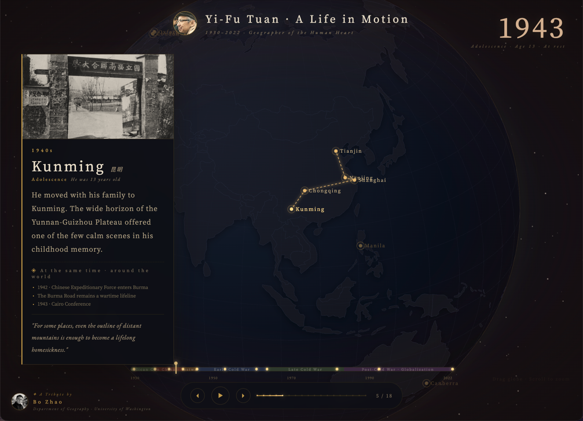 Mapping Yi-Fu Tuan's Humanistic Geography
